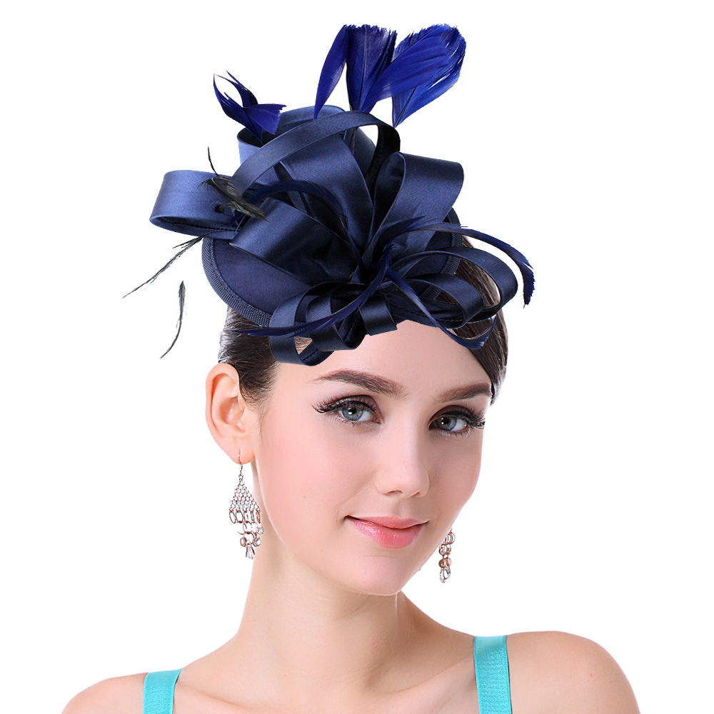 Women'S Fashion Kentucky Derby - 女性用クリップ付き日焼け止め帽子,フェザーヘアクリップ,キルティング,カクテルパーティー,ヘアアクセサリー,女性用ヘッドウェア