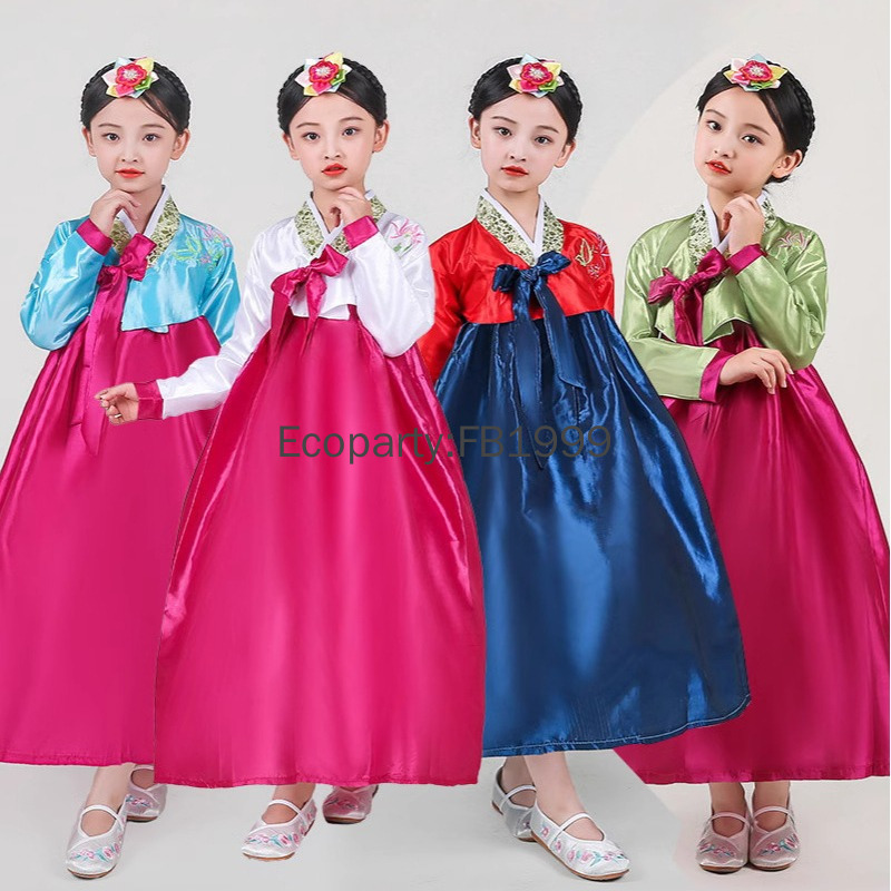Women'S Fashion Korea - 4 色女の子韓服ドレス韓国の伝統的な古代衣装子供新年パーティーアジア宮殿コスプレパフォーマンス衣装