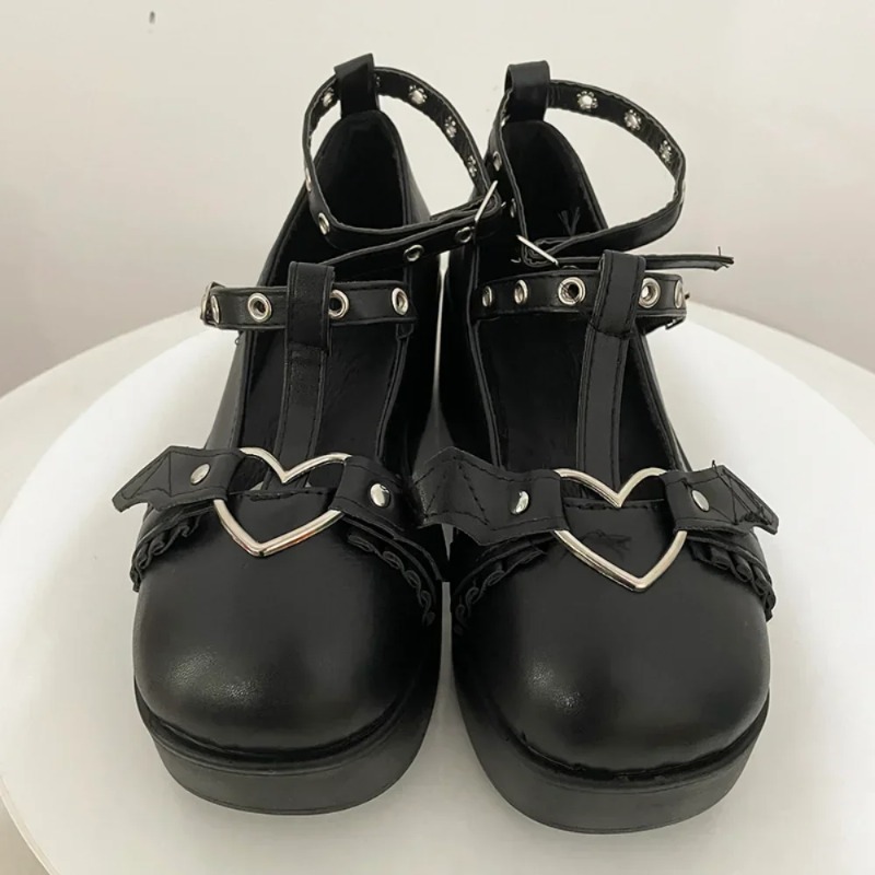 新しいスイートハートバックルウェッジメアリージェーンズ女性ピ - Women'S Fashion Shoes のレビューと価格