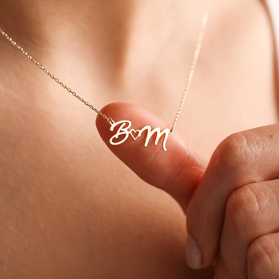 カスタムネームネックレス女性のための防水ステンレス鋼パーソナ - Women Fashion Names のレビューと価格