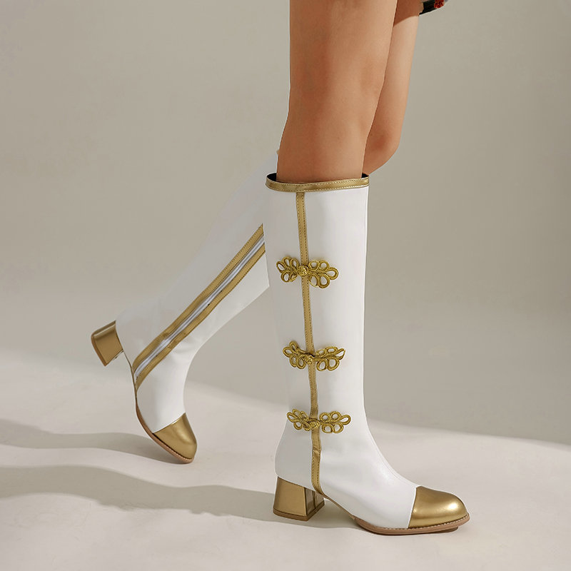 ビッグサイズのファッションニーハイブーツ女性コスプレ靴秋冬女 - Women'S Fashion Knee High Boots のレビューと価格