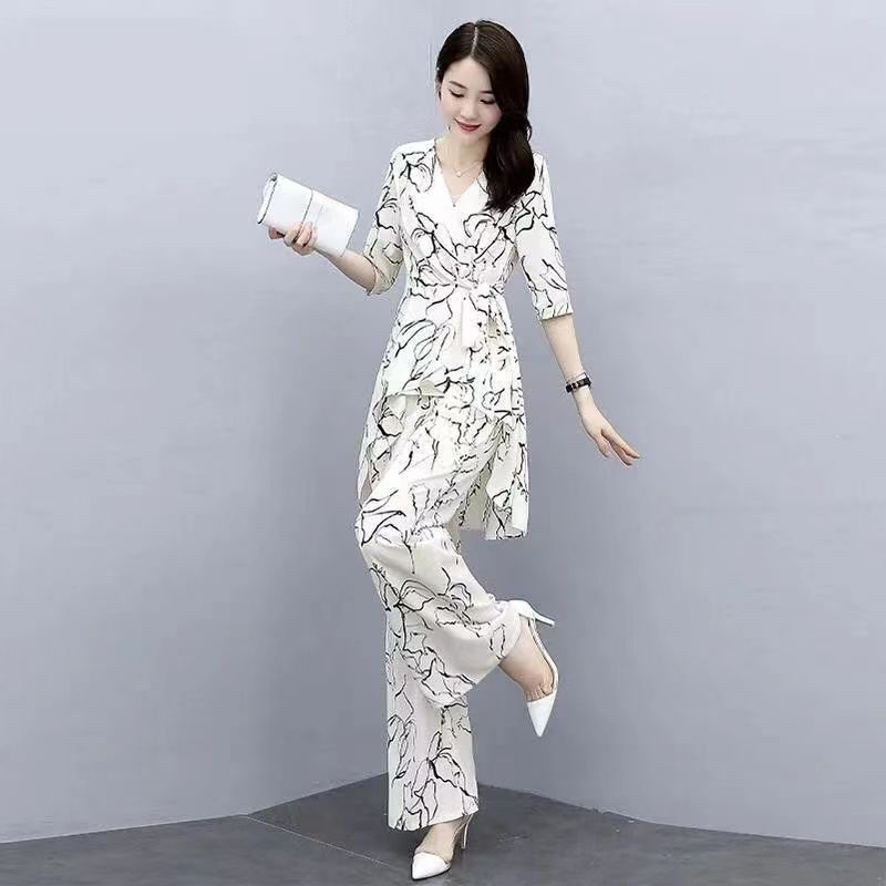 アイスシルクカジュアルサマーワークウェアツーピースセット エ - Women Fashion Over The Years のレビューと価格