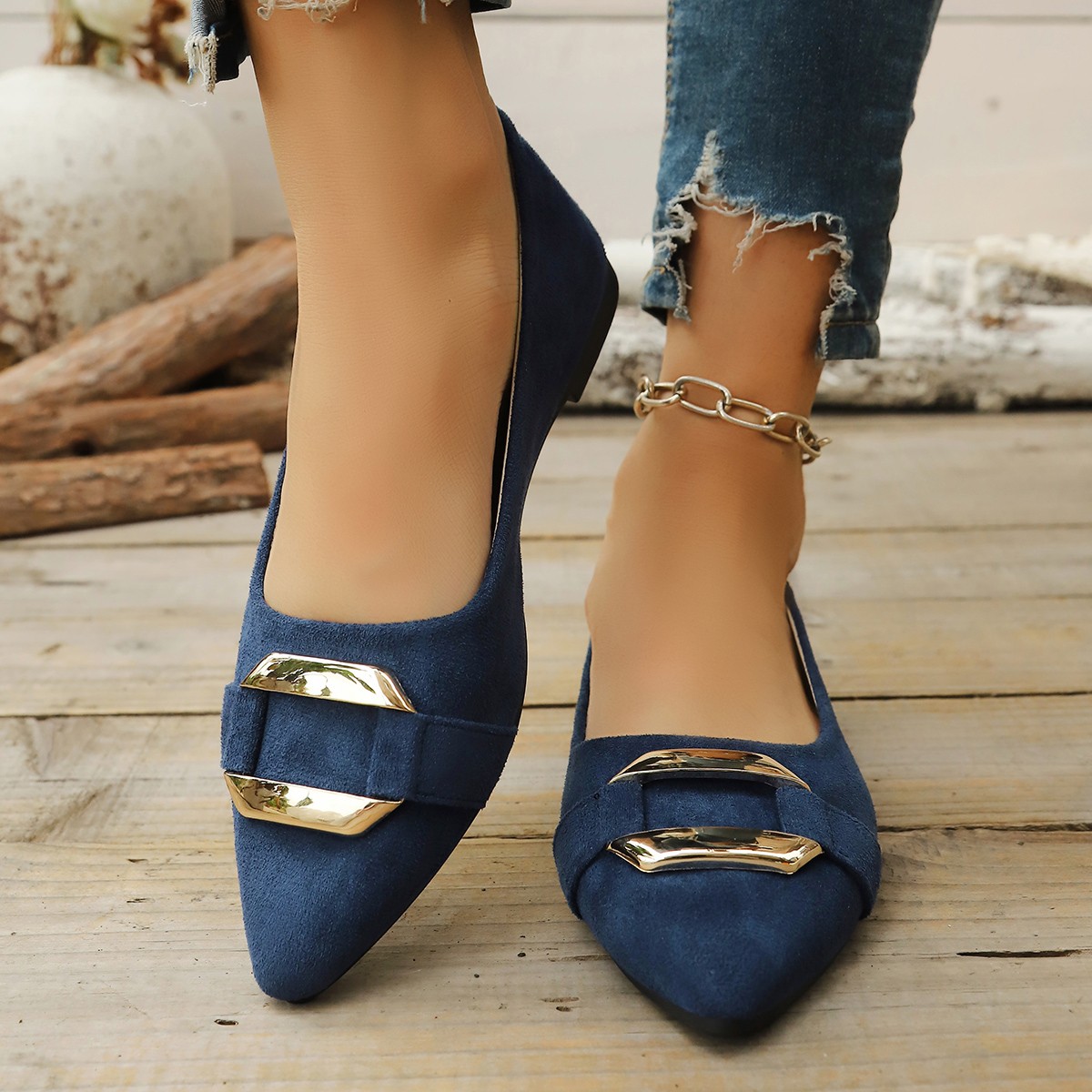春と秋のエレガントなポインテッドセクシーローヒールカジュアル - Women'S Fashion Shoes のレビューと価格