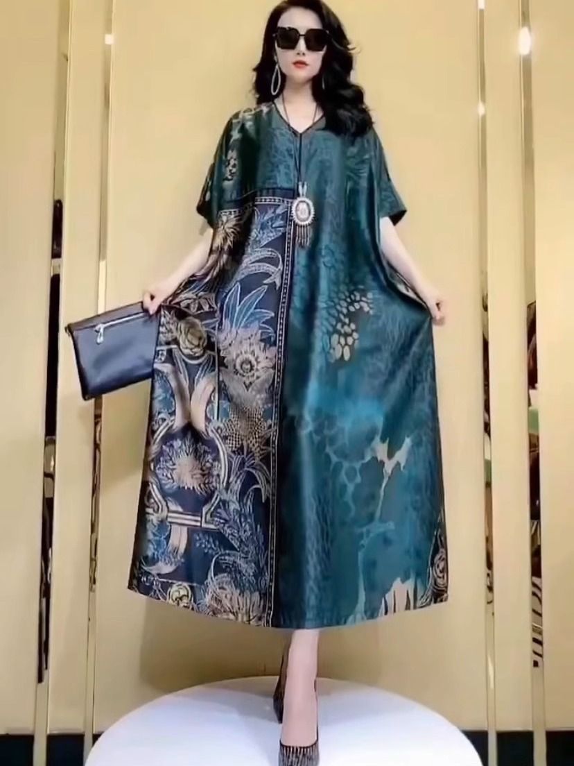 気質高級大型夏用シルクマルベリーシルクドレスファッショナブル - Women Fashion Dress Names のレビューと価格
