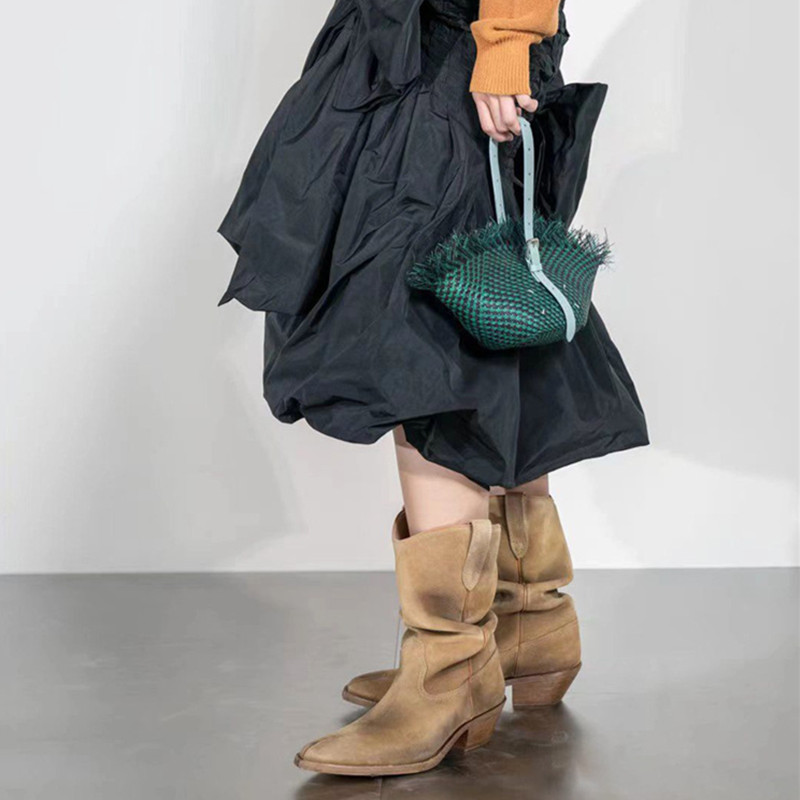 ファッションヴィンテージブーツ スプリットトゥ 韓国風チャン - Women'S Fashion Korea のレビューと価格