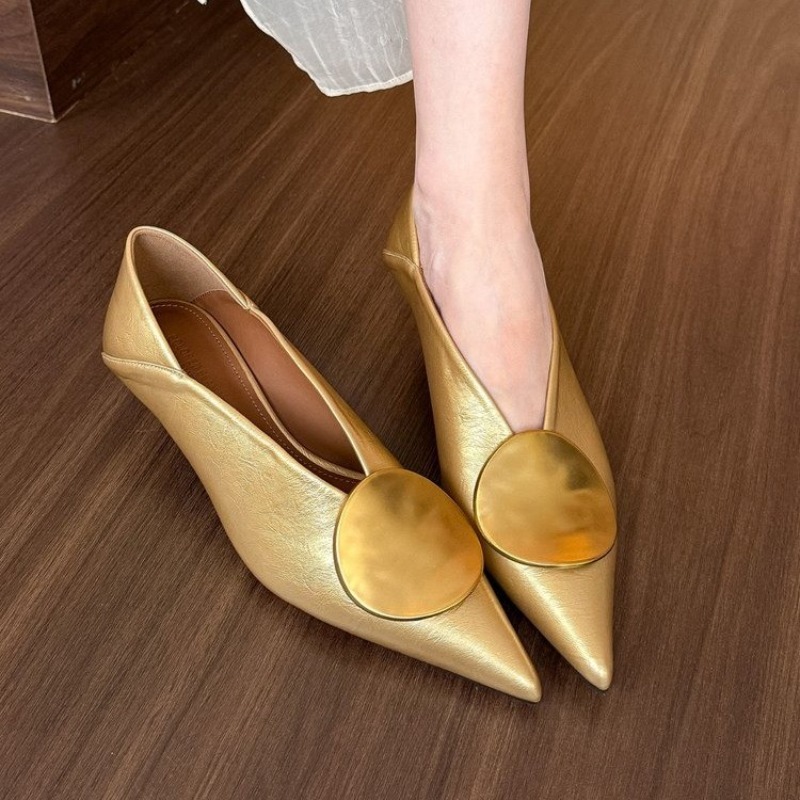 2025年春夏 ポインテッドトゥ スリッポン レディース フ - Women'S Fashion Shoes のレビューと価格