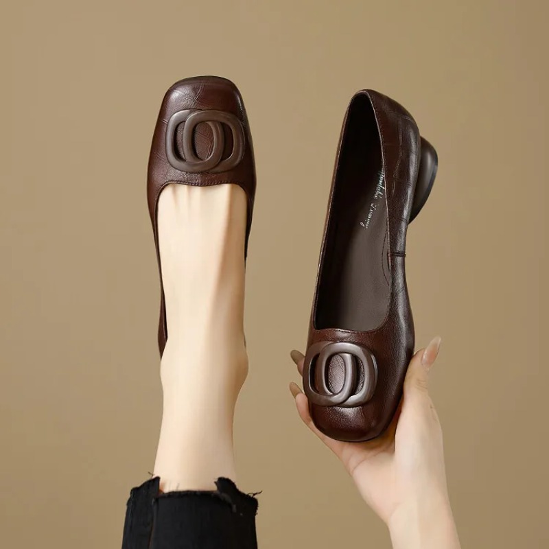 フランス風レディースシューズ パンプス レザーシューズ スク - Women'S Fashion Shoes のレビューと価格