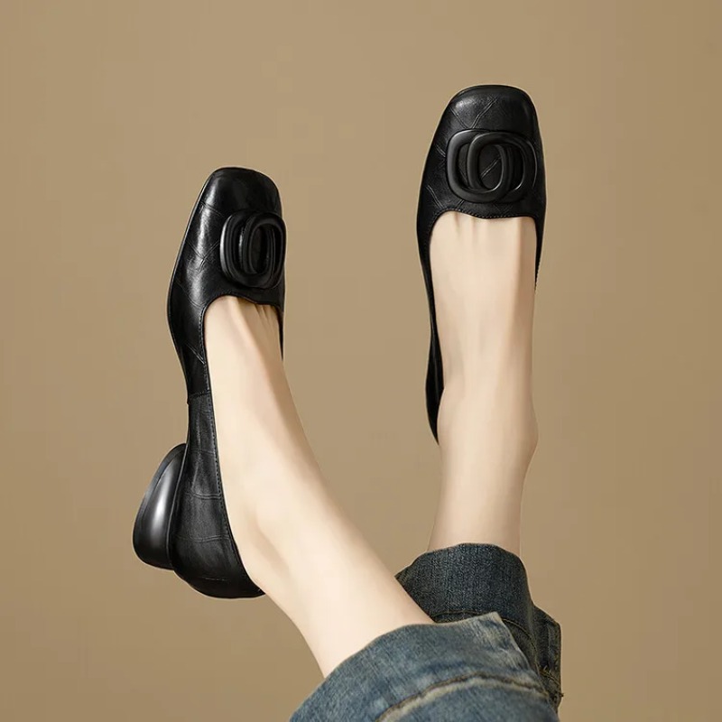 フランス風レディースシューズ パンプス レザーシューズ スク - Women'S Fashion Shoes のレビューと価格