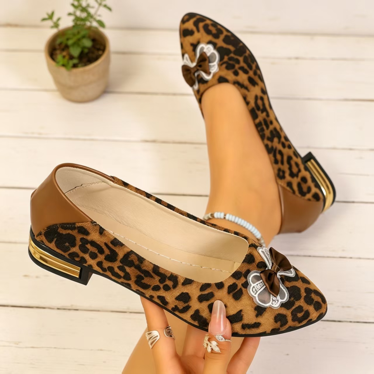 秋のファッション ポインテッドトゥ ローブロックヒール パン - Women'S Fashion Shoes のレビューと価格