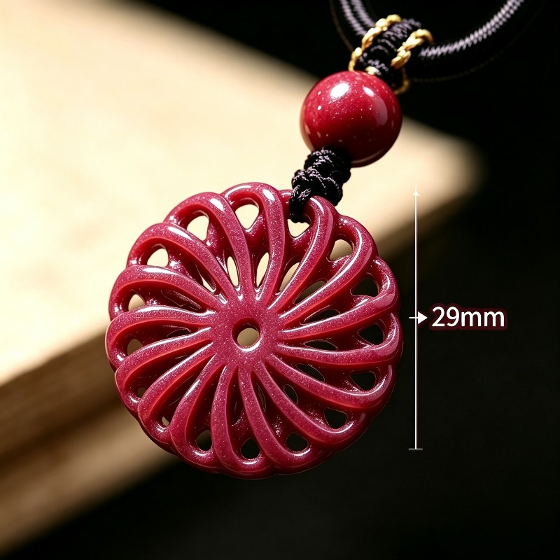 ファッション性の高い、赤い辰砂と翡翠を組み合わせた風車モチー - Women'S Fashion Jewellery のレビューと価格