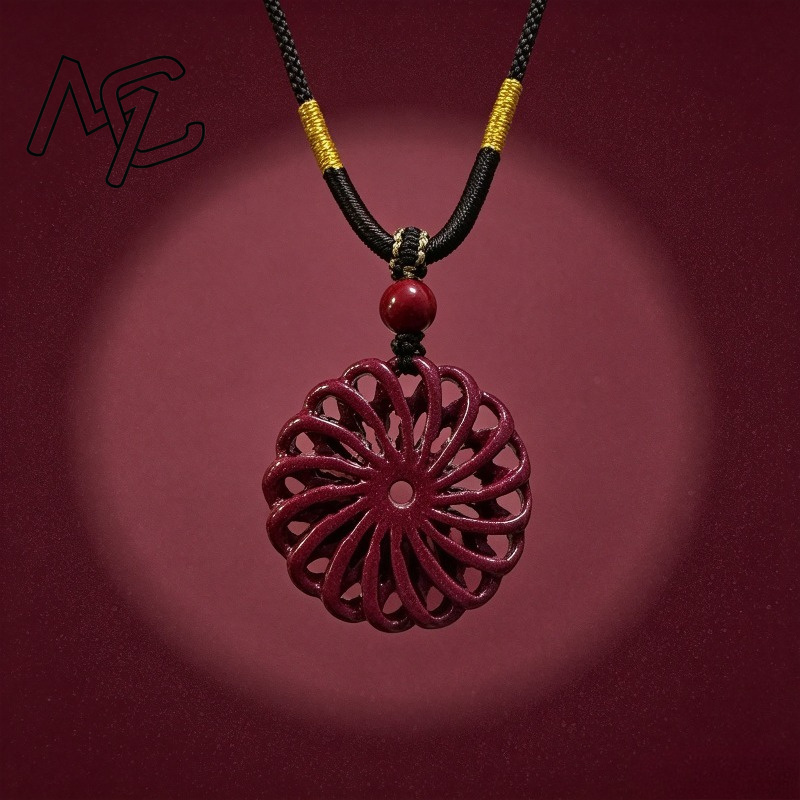 ファッション性の高い、赤い辰砂と翡翠を組み合わせた風車モチー - Women'S Fashion Jewellery のレビューと価格
