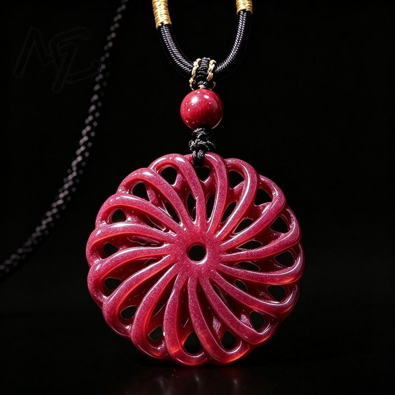 ファッション性の高い、赤い辰砂と翡翠を組み合わせた風車モチー - Women'S Fashion Jewellery のレビューと価格