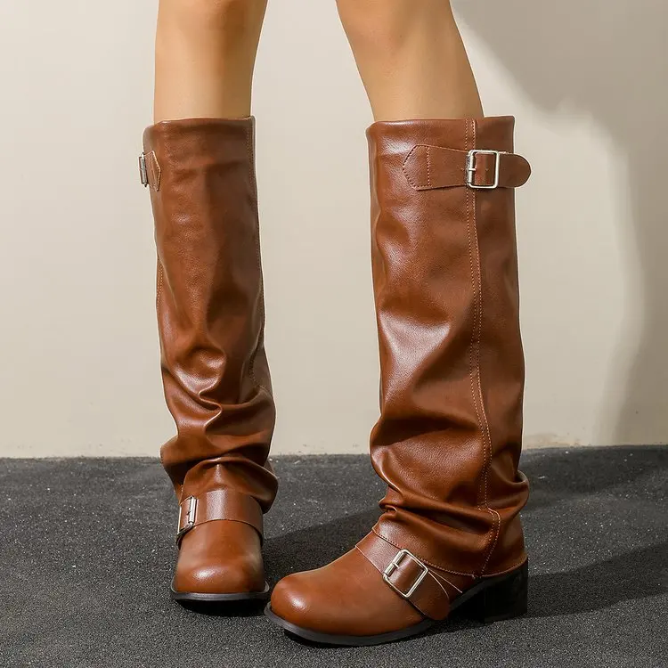 レディース 2026年新作 無地 滑り止め 快適 ジョーカー - Women'S Fashion Knee High Boots のレビューと価格