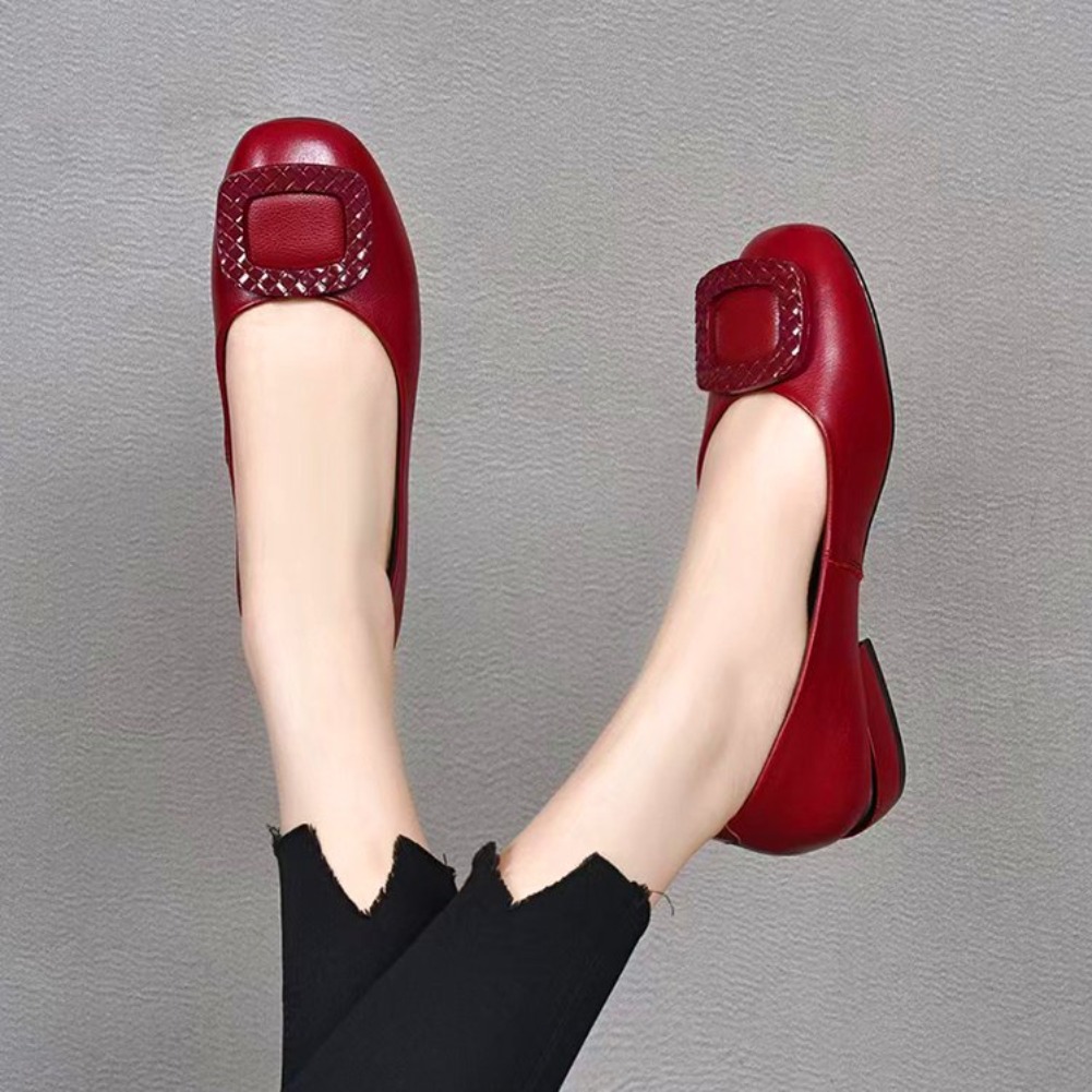 柔らかい革を使用した、牛腱革の柔らかいソールが特徴の、春・秋 - Women'S Fashion Shoes のレビューと価格