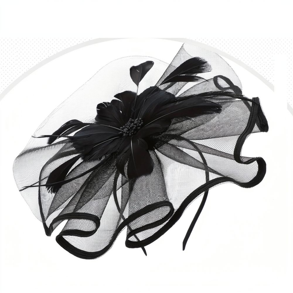 ファッションメッシュフェザーヘアアクセサリー、丸いミニハット - Women'S Fashion Kentucky Derby のレビューと価格