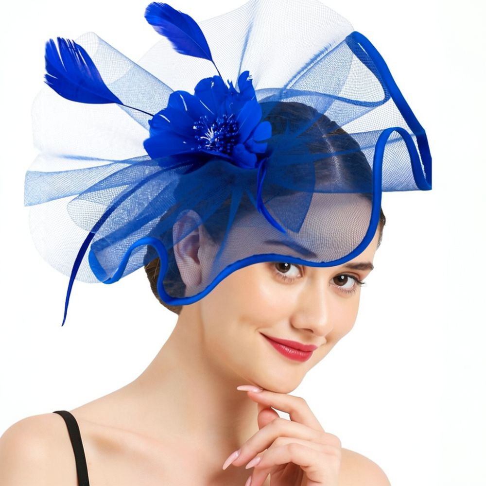 ファッションメッシュフェザーヘアアクセサリー、丸いミニハット - Women'S Fashion Kentucky Derby のレビューと価格