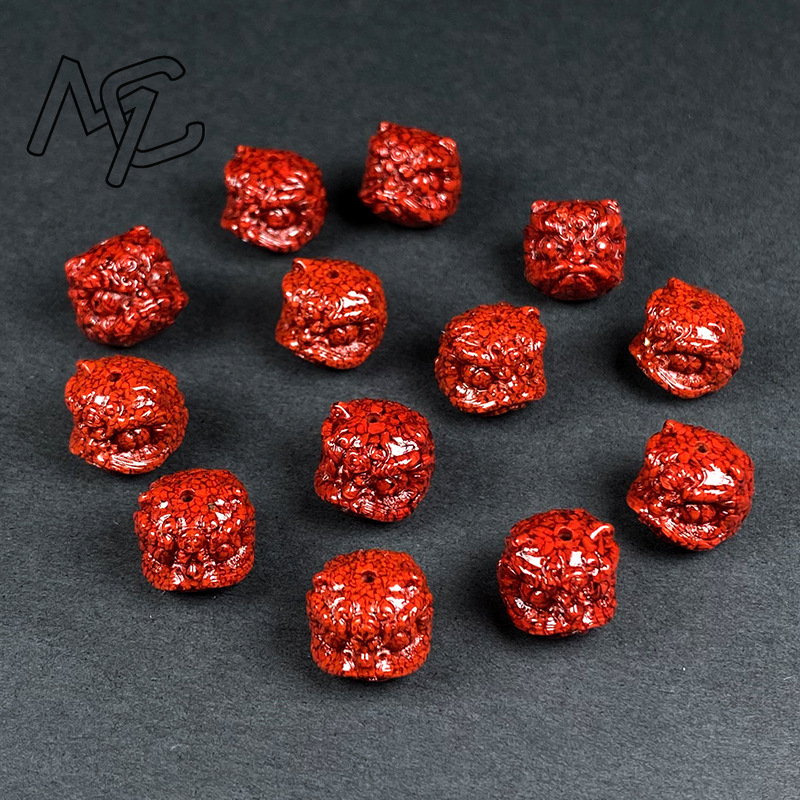 10pc 天然辰砂クリスタルライオンダンスビーズ DIY ア - Women'S Fashion Jewellery のレビューと価格
