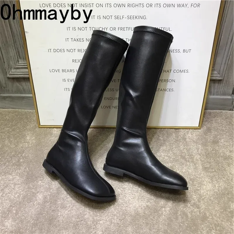 女性用ニーハイブーツ,スクエアトゥシューズ,ロングブーツ,モ - Women'S Fashion Korea のレビューと価格