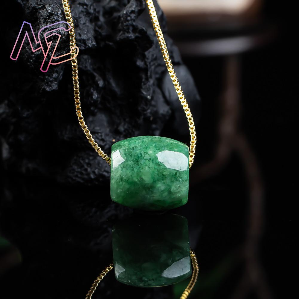 天然本翡翠ビーズペンダントミャンマー翡翠ネックレスデザイナー - Women'S Fashion Jewellery のレビューと価格