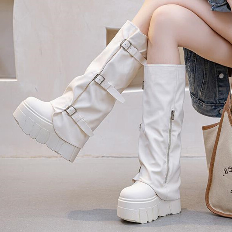 2026年新作ファッションブランド 秋冬 レディース プラッ - Women'S Fashion Knee High Boots のレビューと価格