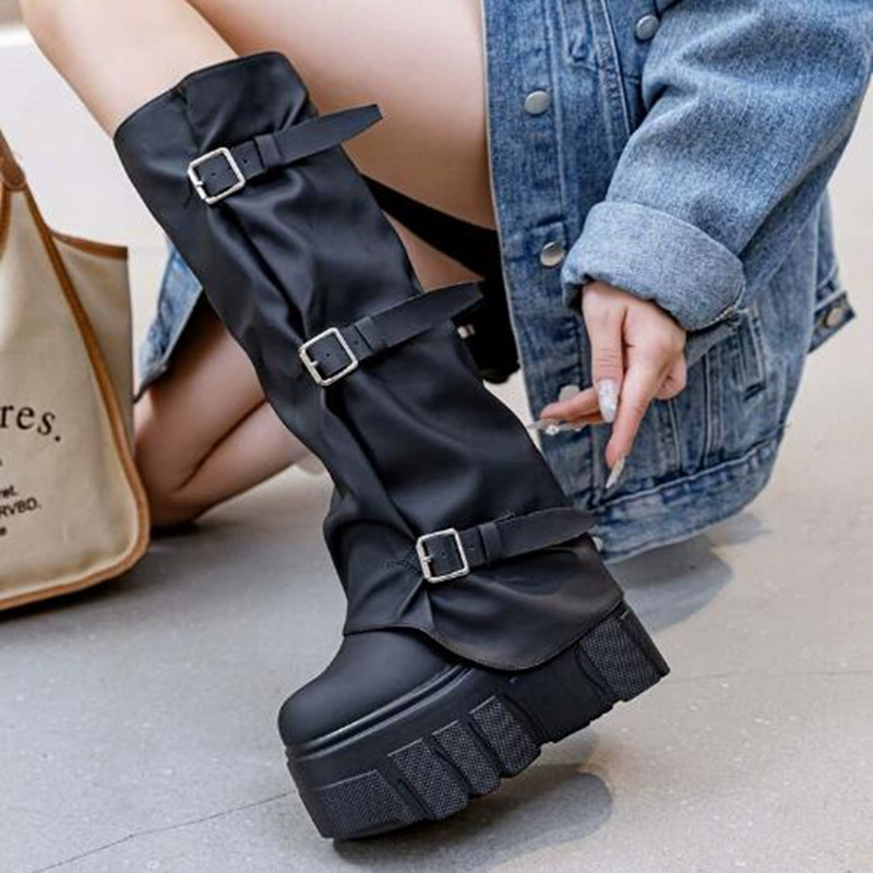 2026年新作ファッションブランド 秋冬 レディース プラッ - Women'S Fashion Knee High Boots のレビューと価格
