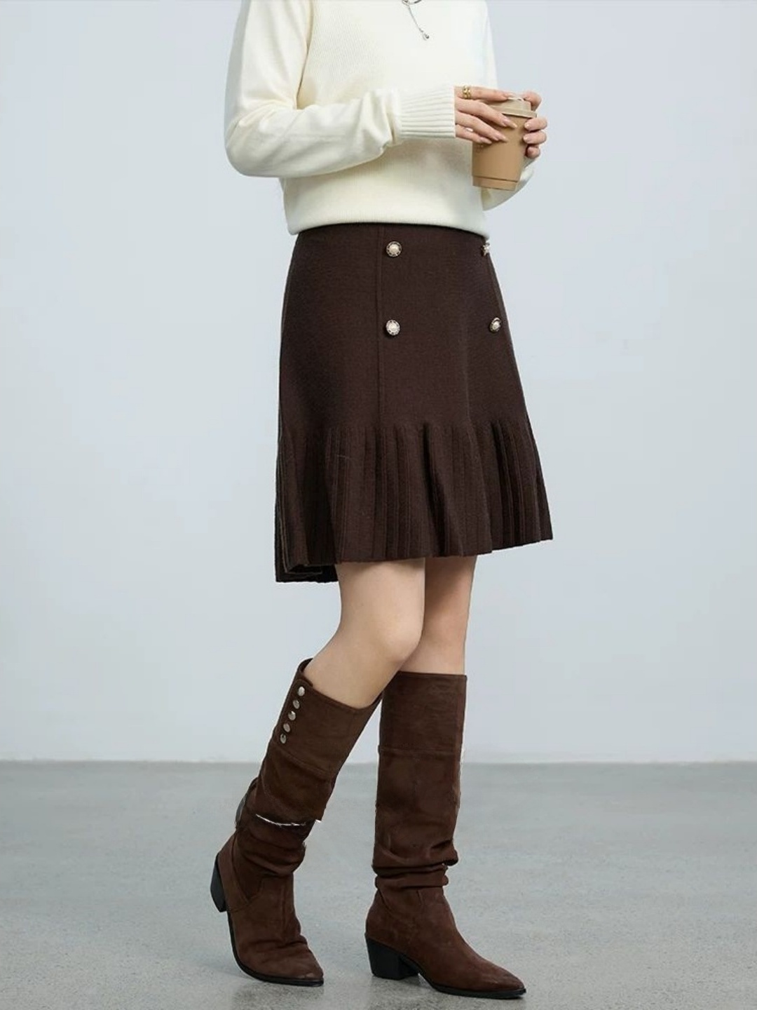 プラスサイズ Aライン ミニスカート ハイウエスト プリーツ - Women Fashion Over The Years のレビューと価格